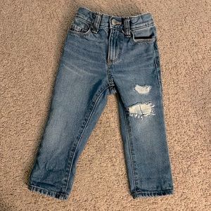 Old Navy Toddler patchwork jeans - loose adjustable waist